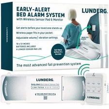 Lunderg Early Alert Bed Alarm Elderly Adults Wireless Sensor Pad/Pager Open Box