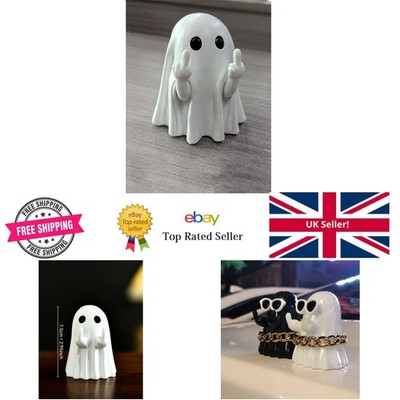 Halloween Geist Figur - Mittelfinger süßes Gespenst für Wohndeko - Regal