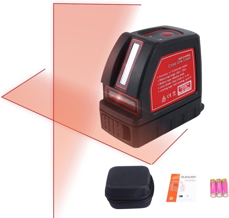 Laser Level,Cross Line Laser, 33ft/10m Red Laser for Indoor Windows, Doors etc.;