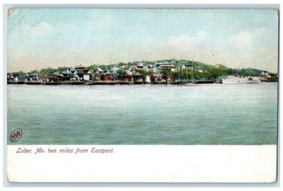 c1910 Two Miles Eastport River Lake Cruise Ship Exterior Lubec Maine ME Postcard