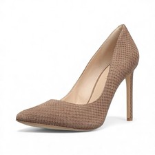Nine West Tatiana Pumps Size 9 Natural Snake Embossed Leather Heels