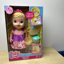 Baby Alive Taza de té Sorpresa Bebé Muñeca Set Cabello Rubio Nuevo Sellado