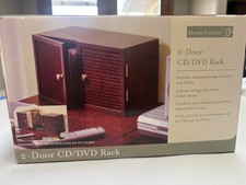 Hometrends 2 Door CD DVD Storage Rack Cabinet – Media Tower – Used in Box