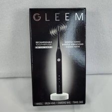 ✅Gleem Rechargeable Toothbrush Gentle Sonic Bristle Vibrations Clean Teeth 📸👀