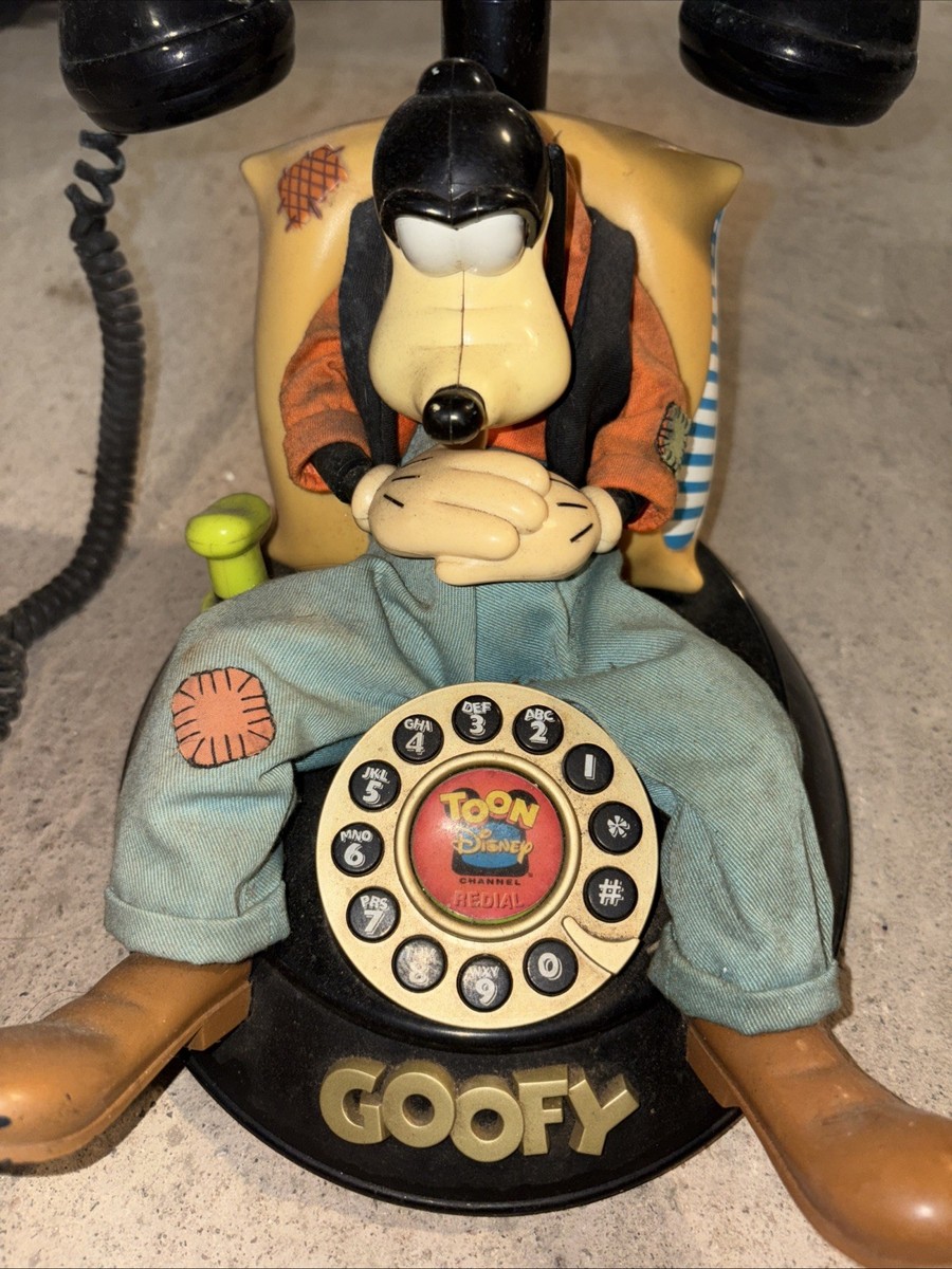 Telemania Goofy Animated Phone Talking Telephone Disney for sale