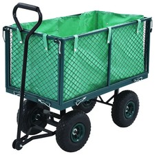 Garden Hand Trolley – Steel, 350 kg - Pneumatic Wheels - Open Side Panels