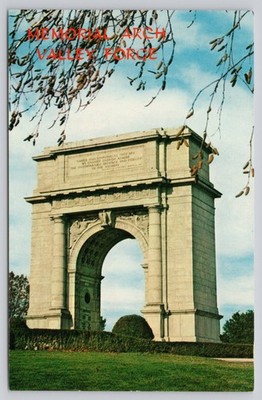 Memorial Arch Valley Forge PA Vintage Photochrome Postcard WYCO
