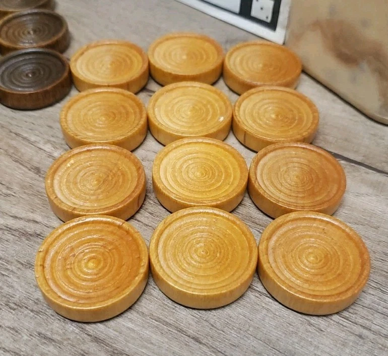 Cardinal Backgammon 24 Piezas de Repuesto de Madera y Tazas de Dados e Instrucciones Foto 3 de 4