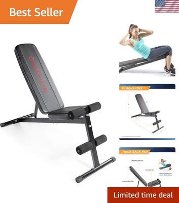Multi-Position Adjustable Utility Bench for Home Gym - 400 lbs Capacity