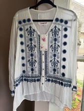 Johnny was 3J workshop small blue embroidered...
