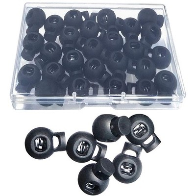 25 PCS Adjustable Ball Cord Lock Round Toggle Stopper Stop Rope Toggle