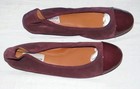 Lanvin Aubergine Suede Mary Jane Flat Shoes Size 39.1/2  9.1/2B with Bags &Box — photo 1