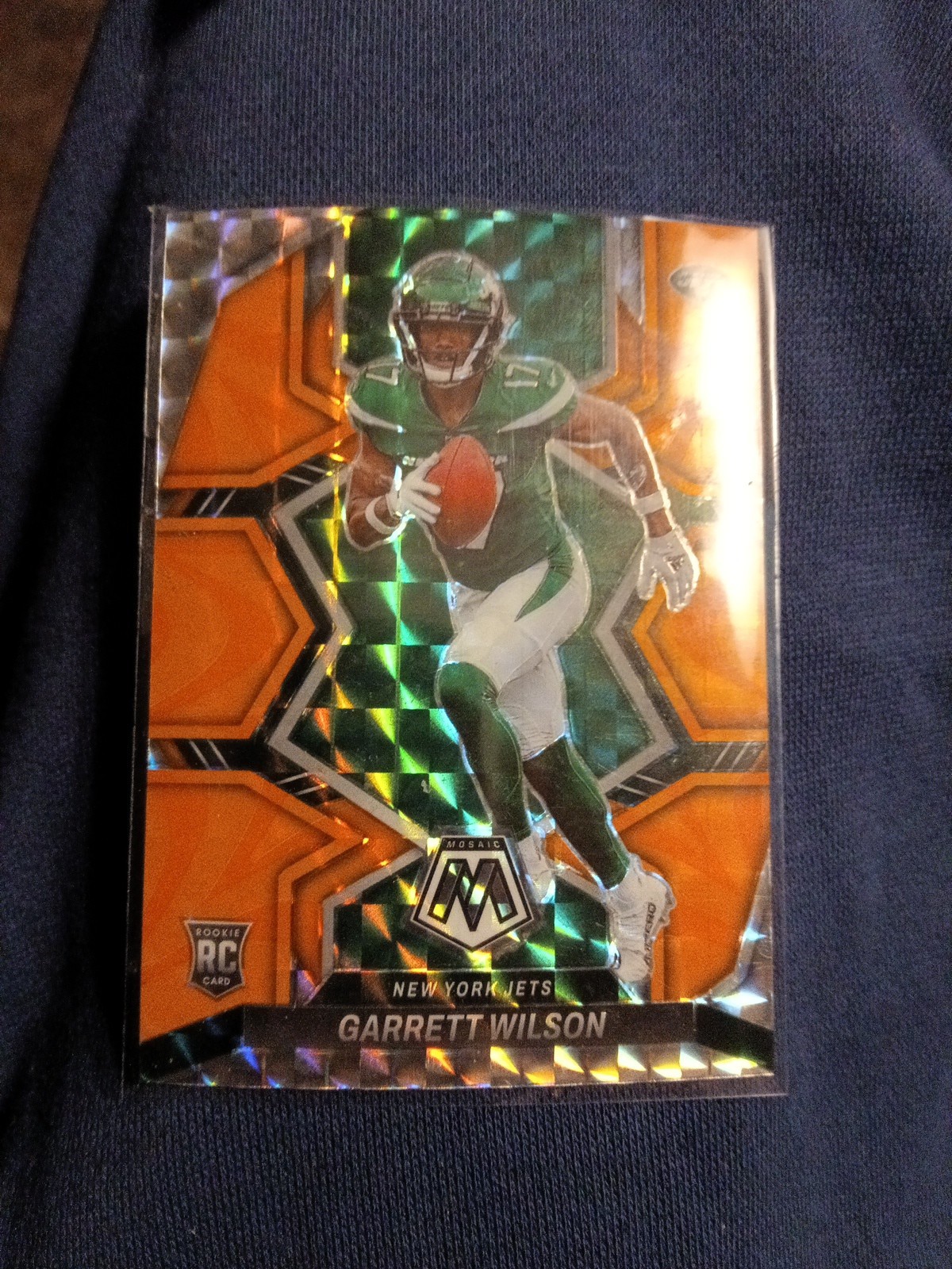 2022 Panini Mosaic - Rookies Garrett Wilson #311 Mosaic Reactive Orange Prizm...