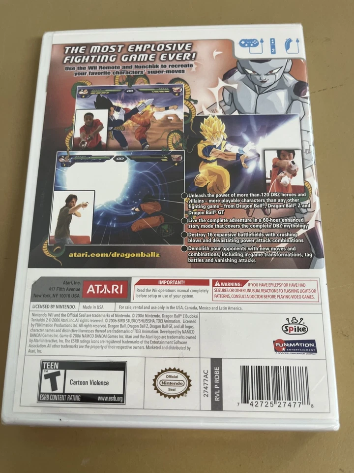Dragon Ball Z: Budokai Tenkaichi 2 - Nintendo Wii, New & Sealed - Image 2 of 4