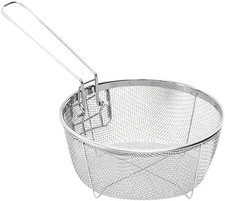 9Inch Stainless Steel Deep Fry Baskets with Handle for Frying, Serving Food - Mu