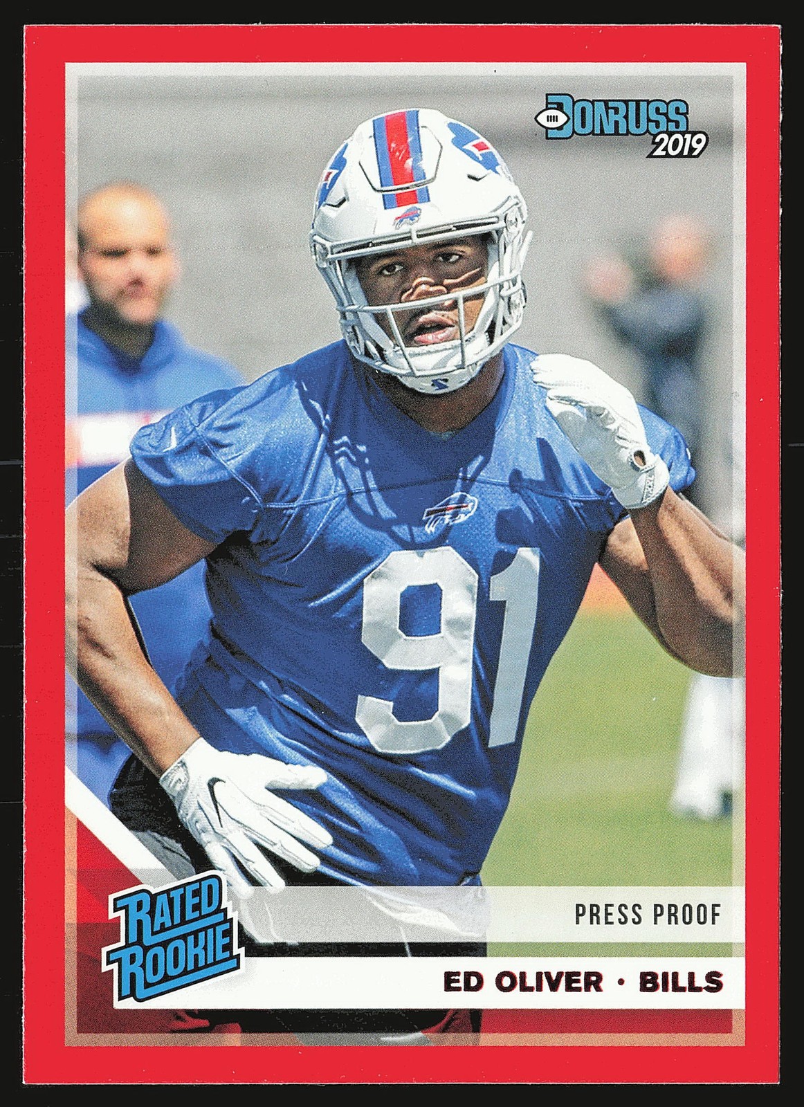 2019 Donruss #347 Ed Oliver Press Proof Red RC