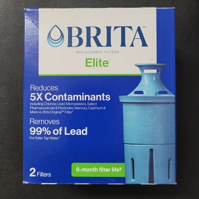 Brita Elite Replacement Filters for Brita Pitchers and Dispensers  2-Pack