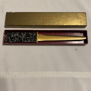 Vintage Park Sherman Letter Opener Black Handle Solid Bronze
