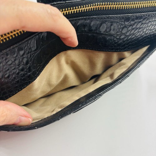 Brahmin Quilted & Black Croc Embossed Leather Shoulder Bag Y2K Chic Quiet Luxury - Picture 14 of 21