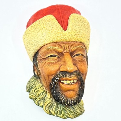 Vintage 1966 Bossons Hand Painted Chalkware ''HIMALAYAN'' Head Made in England TC8