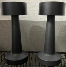 2er Set LED Tischleuchten mit Touch Funktion, schwarz, USB-C Anschluss