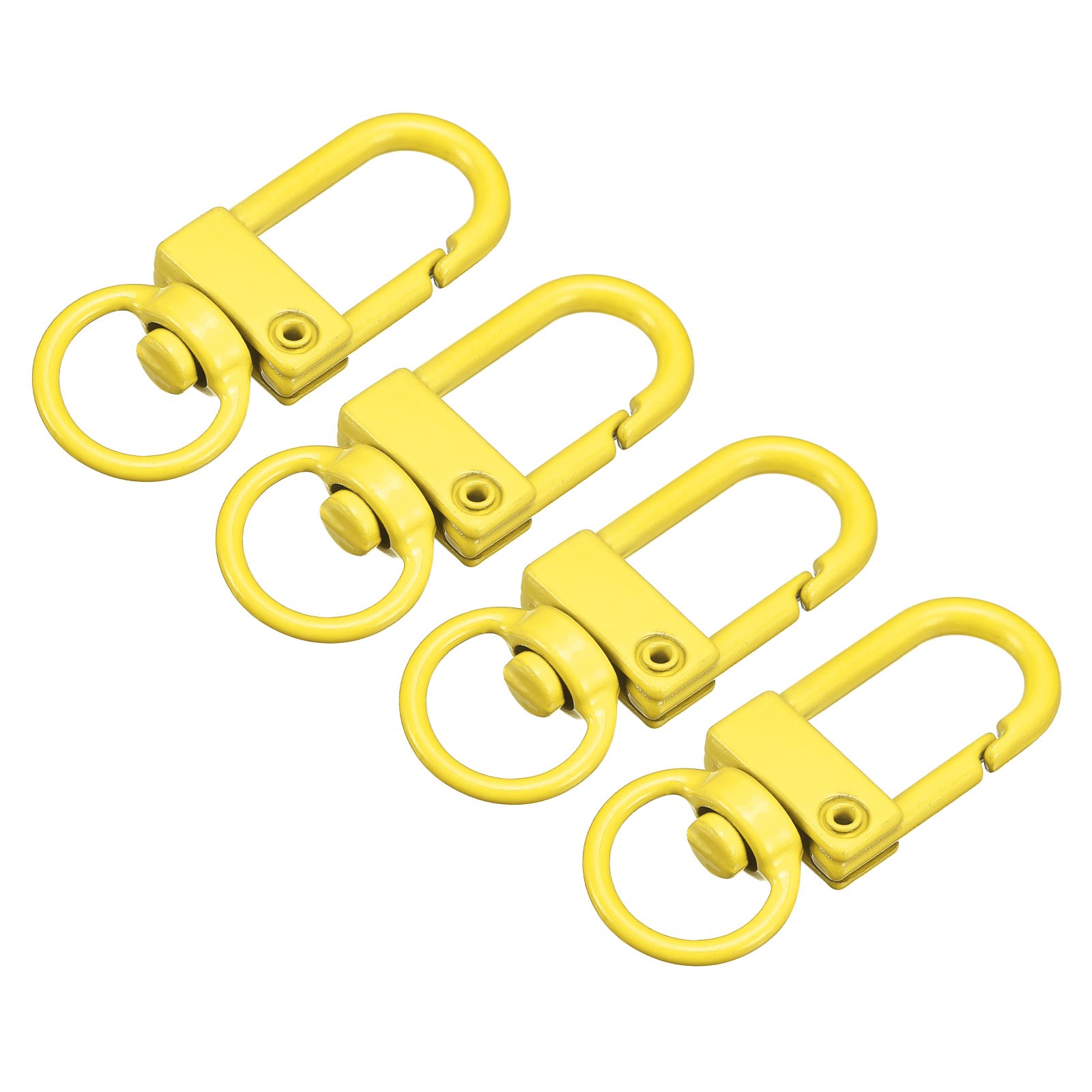 Swivel Clasps Snap Hook, 33x13mm Lobster Claw Clasp for DIY Yellow, 4Pcs