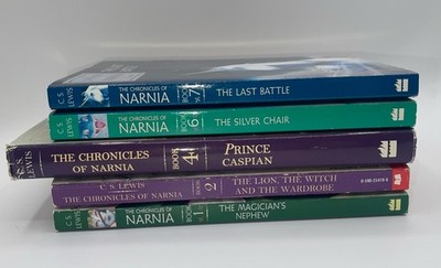The Chronicles of Narnia Books #1,2,4,6,7 Original By C.S. Lewis