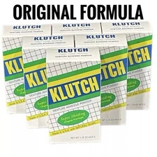 Klutch Adhesive Powder Denture Adhesive 1.75 Oz Original Formula Lot Of 6 USA