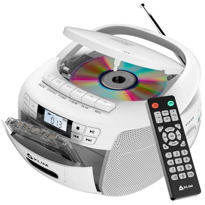 KLIM CD Player & Cassette Tape Player, Bluetooth Boombox, AM/FM Radio, Stereo...
