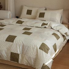 Patchwork Duvet Covers Queen Size Brown Gingham Floral Comforter Cover Queen Pla