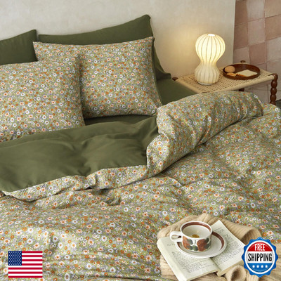 Wake In Cloud Floral Comforter Set King Cottagecore Aesthetic Daisy Flower