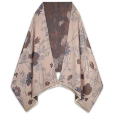 Double-sided Floral Print Shawl Scarf for Women (Large Size)