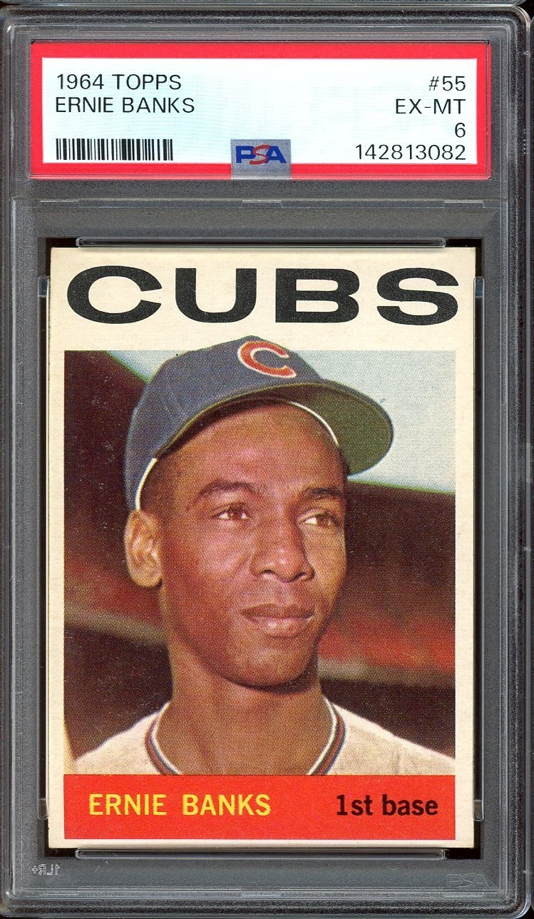 1964 Topps Baseball #55 Ernie Banks PSA 6