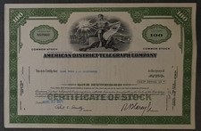 27 X American District Telegraph Company 1960/70 100 akcji