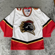 Reebok CCM Omaha Knights Aksarben Hockey Jersey White S AHL Stitched Rare Vtg