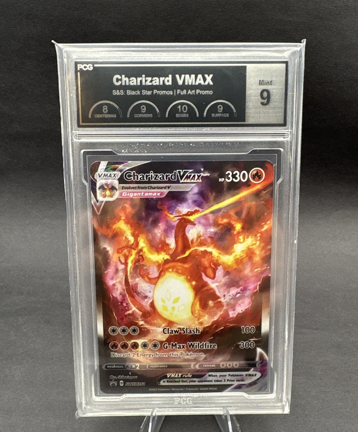 Pokémon TCG Charizard VMAX Full Art Promo SWSH261 Premier Card Grading 9.0 Mint