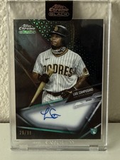 2021 Topps Chrome Black - Chrome Black Auto’s Luis Campusano Green Refractor /99