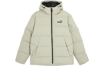 PUMA Letter Print Casual Down Jacket With Hood