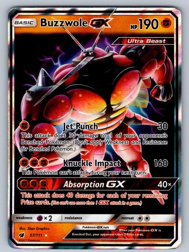 Buzzwole GX 57/111 Holo ME: 30th Celebration Classic Collection Pokemon NM