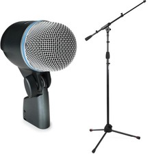 Shure Beta 52A Supercardioid Dynamic Kick Drum Microphone with Tripod Stand