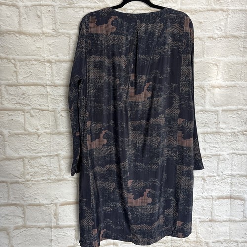 Elk Silk Shift Muted Patterned Dress. Size M.#P11 - Picture 9 of 16