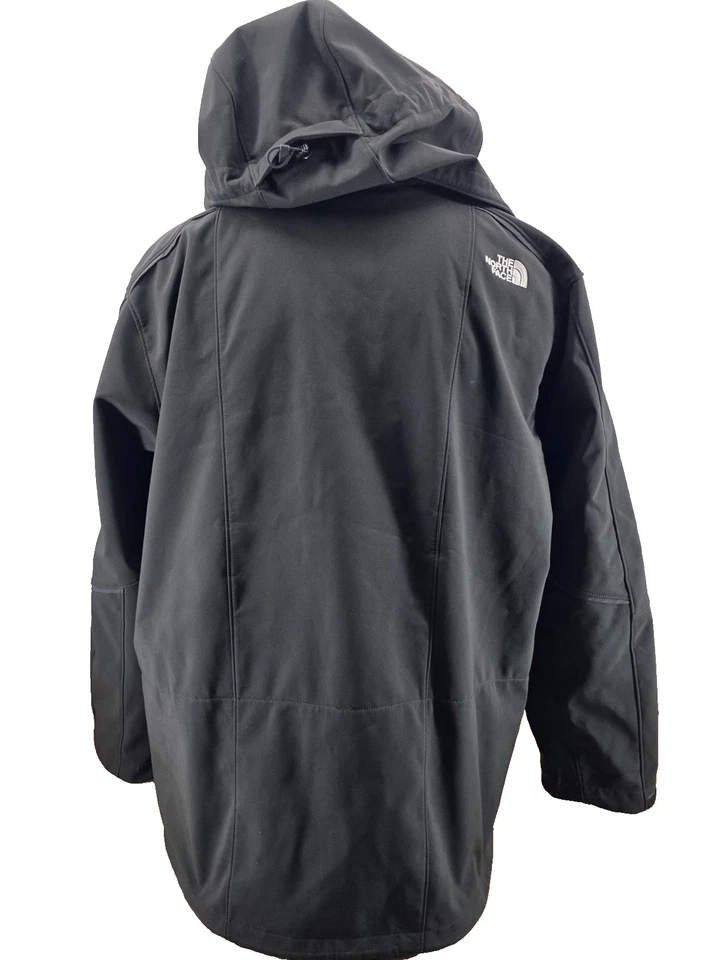 Chaqueta XXL The North Face para Hombres Negra con Capucha Esquí Snowboard Softshell Gorpcore Foto 2 de 4
