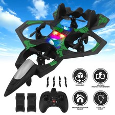 RC Airplane 2.4GHz with Gyroscope Stabilizer 360° Flip LED Night Lights Kids Toy