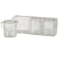 Windlicht Teelichthalter Aus Glas H 7Cm 3Er Set