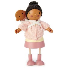 Tender Leaf Toys - Mrs. Forrester and The Baby - Detailed Wooden Doll with Fl...