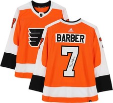 Bill Barber Philadelphia Flyers Autographed Orange Adidas Jersey