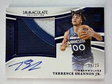 2024-25 Immaculate Terrence Shannon Jr. Blue Premium RC Patch Auto RPA /25