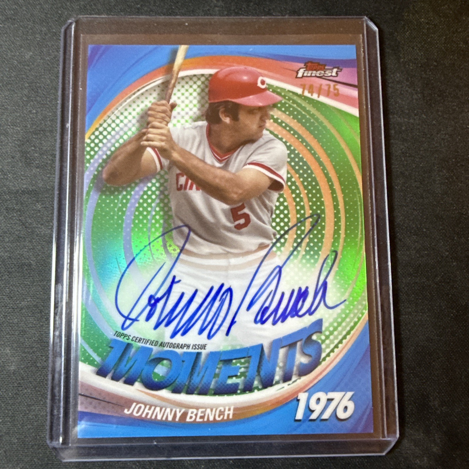0 Topps Finest Johnny Bench Moments Refractor #FMA-JB | Reds