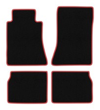 Veloursmatten für Mercedes E W124 1984-1997 Limousine 4-tlg Schwarz/Rot CARLUX Veloursmatten für Mercedes E W124 1984-1997 Limousine 4-tlg Schwarz/Rot CARLUX