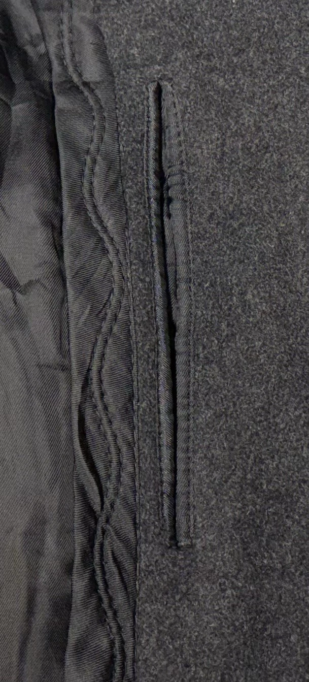 Vintage Stafford Executive Single Breast Black Overcoat Sz 38 Cashmere Wool EUC - product detail image 15